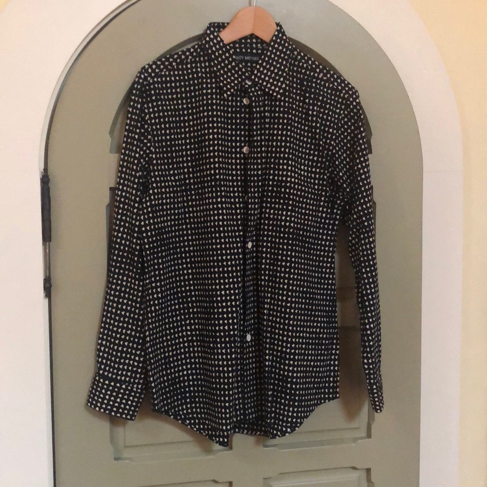 Issey Miyake Black shirt with white dots